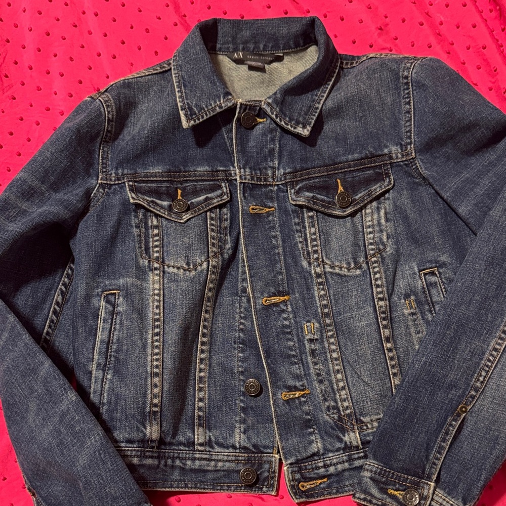 Armani Exchange Dark Blue Denim Jacket